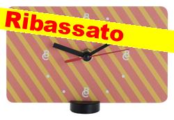  Orologio da tavolo DN in legno personalizzato con stampa UV quadricromia 16x9,5 cm 876DN1G E3Ssport.it Stampa RicamoE3Ssport  E3S