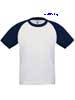  Maglietta T-Shirt maniche corte Bambino B&C girocollo con cuciture laterali con inserti BASEBALL /KIDS TK350 605BC1B E3Ssport.it Stampa RicamoE3Ssport  E3S