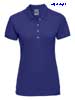  Polo maglietta manica corta Donna Russel 4 bottoni, elasticizzata tinta unita 566F Ladies Stretch Polo 610JZ1D E3Ssport.it Stampa RicamoE3Ssport  E3S