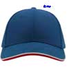  Cappellino 6 pannelli Baseball Atlantis pesante, regolazione metallo con inserti, etichetta removibile Pilot Piping Sandwich 618AT18A E3Ssport.it Stampa RicamoE3Ssport  E3S