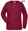  Felpa Organica Ecosostenibile Donna James & Nicholson non felpata leggera sgarzata girocollo, collo polsi fondo in costina etichetta strappabile, tinta unita JN8021 Ladies Sweat 625JN1D E3Ssport.it Stampa RicamoE3Ssport  E3S