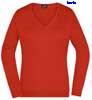  Maglia pullover, scollo V Donna James & Nicholson maniche lunghe tinta unita JN658 Ladies V-Neck Pullover 651JN1D E3Ssport.it Stampa RicamoE3Ssport  E3S